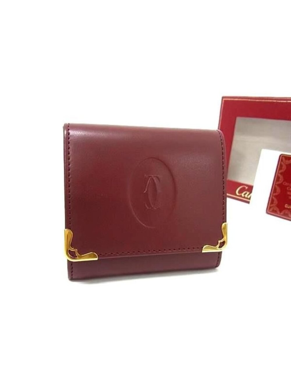 Cartier Must Line Leather Coin Purse Bordeaux